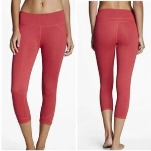 Fabletics Lima Capri Powerhold Leggings Red Stripe Size Small Crop Tights
